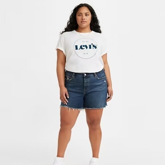 New Levi's® Premium 501® ORIGINAL HIGH RISE WOMEN'S SHORTS (PLUS SIZE) - Picture 1 of 8